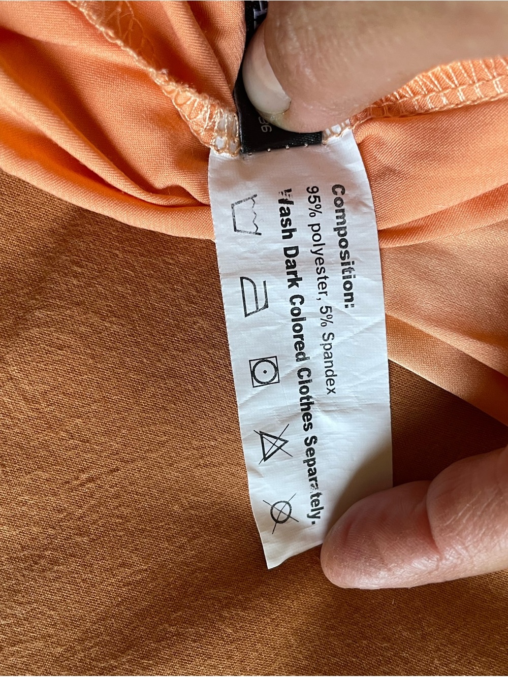 Long Slit Satin Maxi Dress in Peach Orange - Picture 6 of 8
